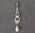 Silver Tiered Pendant Wedding Necklace with Dangling Pearls
