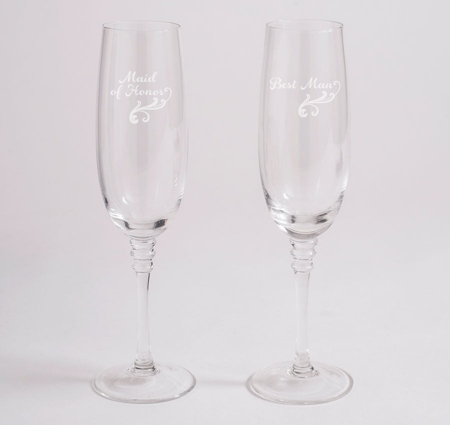 Maid of Honor & Best Man Toasting Glasses