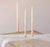 3 Piece Gold Taper Candle Holder Set