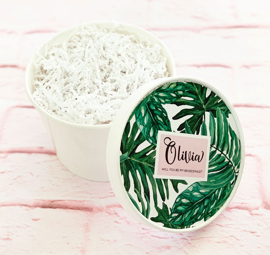 Tropical Personalized Bridesmaid Gift Box