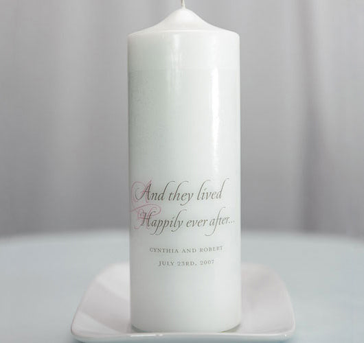 Happily Ever After Personalized Unity Candle