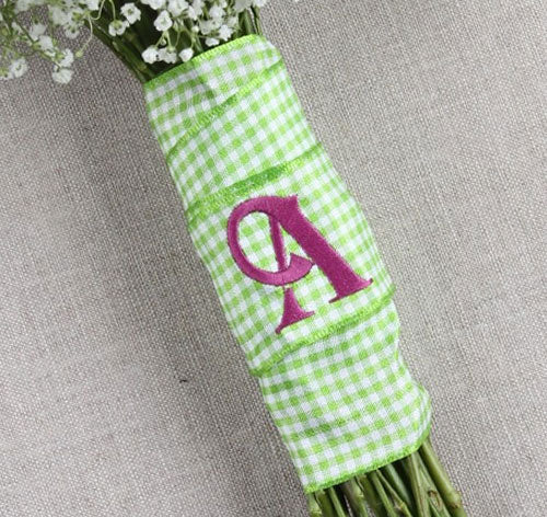Country Check Bouquet Wrap without Tails