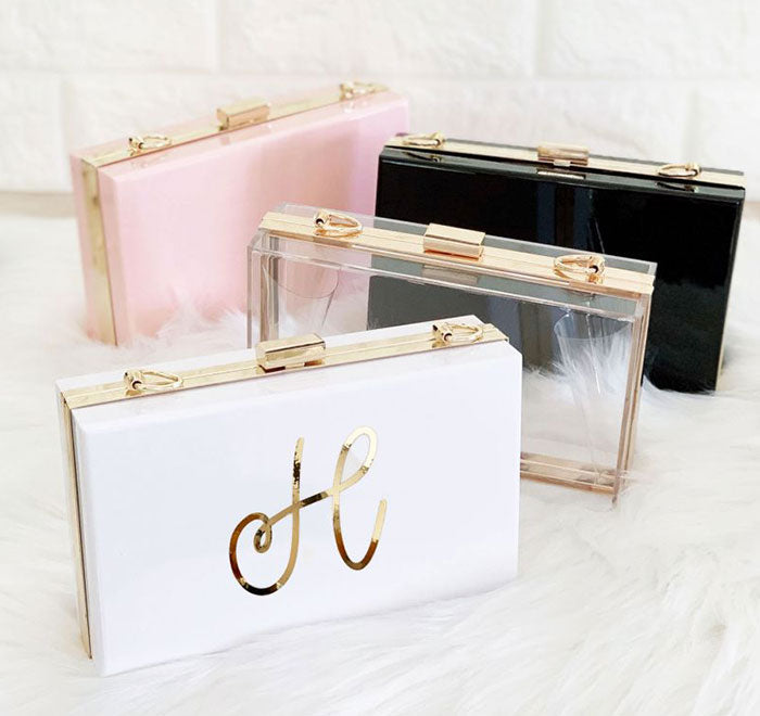 Personalized Acrylic Purse - Initial