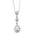 Pear-Shaped Drop Bridal Necklace with Pave CZ