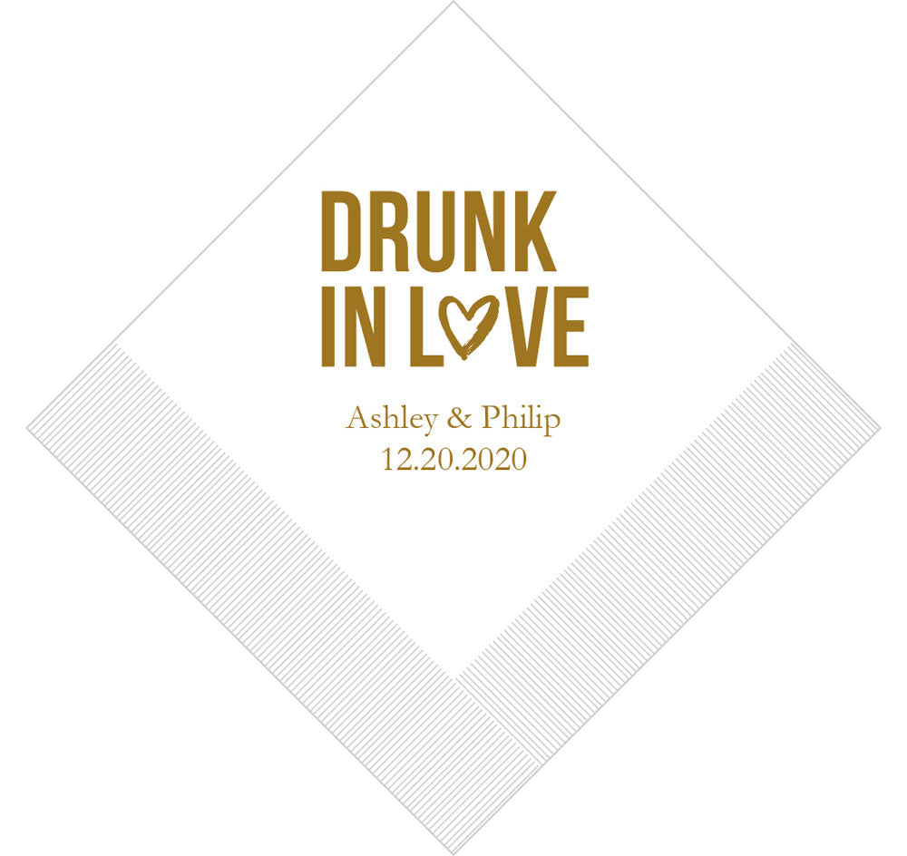 Drunk In Love Personalized Napkins