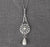 Crystal and Pearl Drop Pendant Wedding Necklace