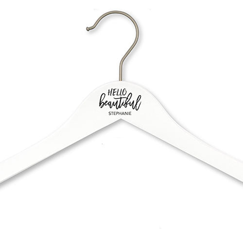 Hello Beautiful Personalized Wedding Hanger