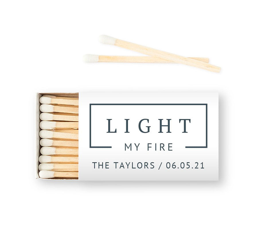 Personalized Matchbox - Rustic Love - Pack of 50