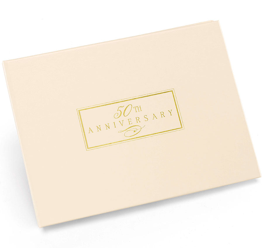 50th Anniversary Ivory Guest Book