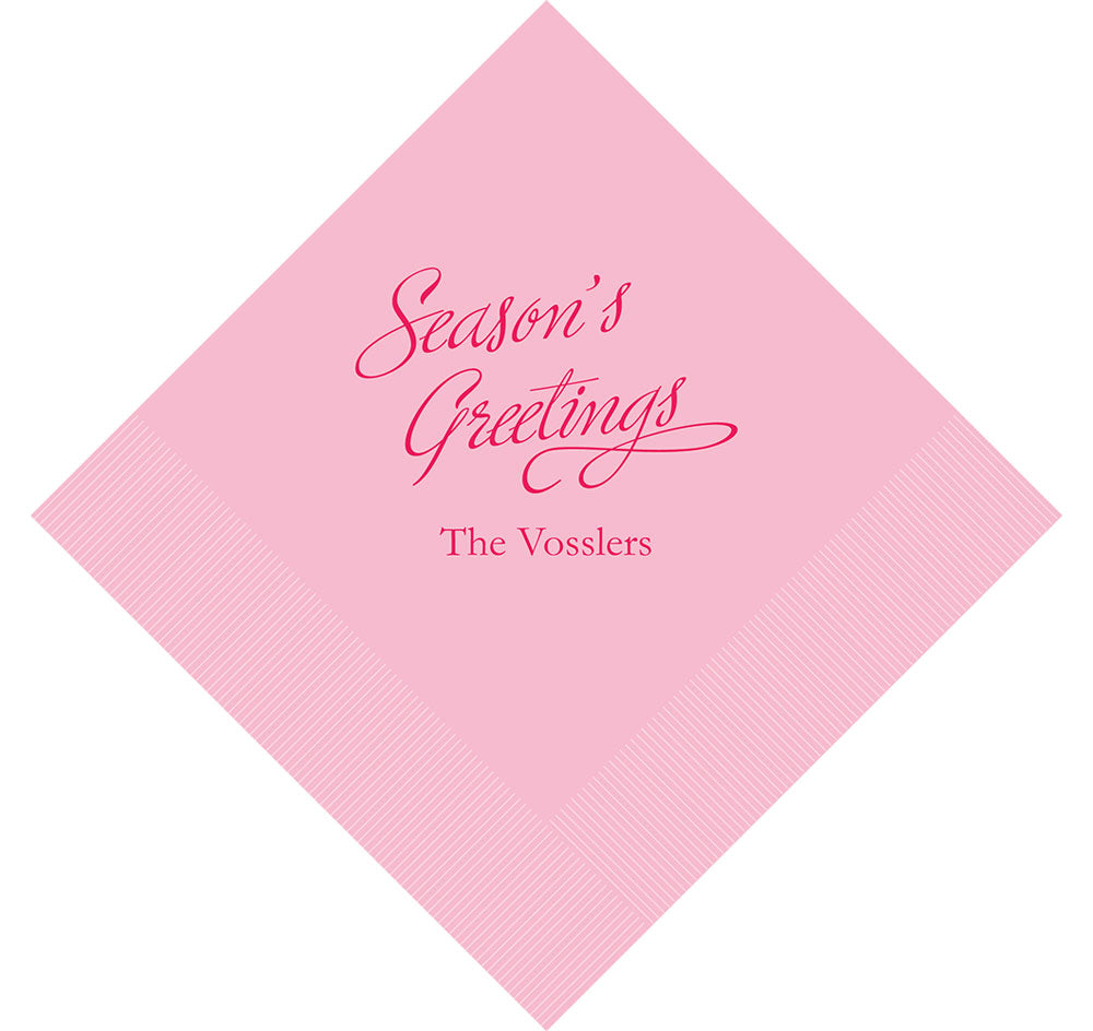 Season's Greetings Personalized Napkins