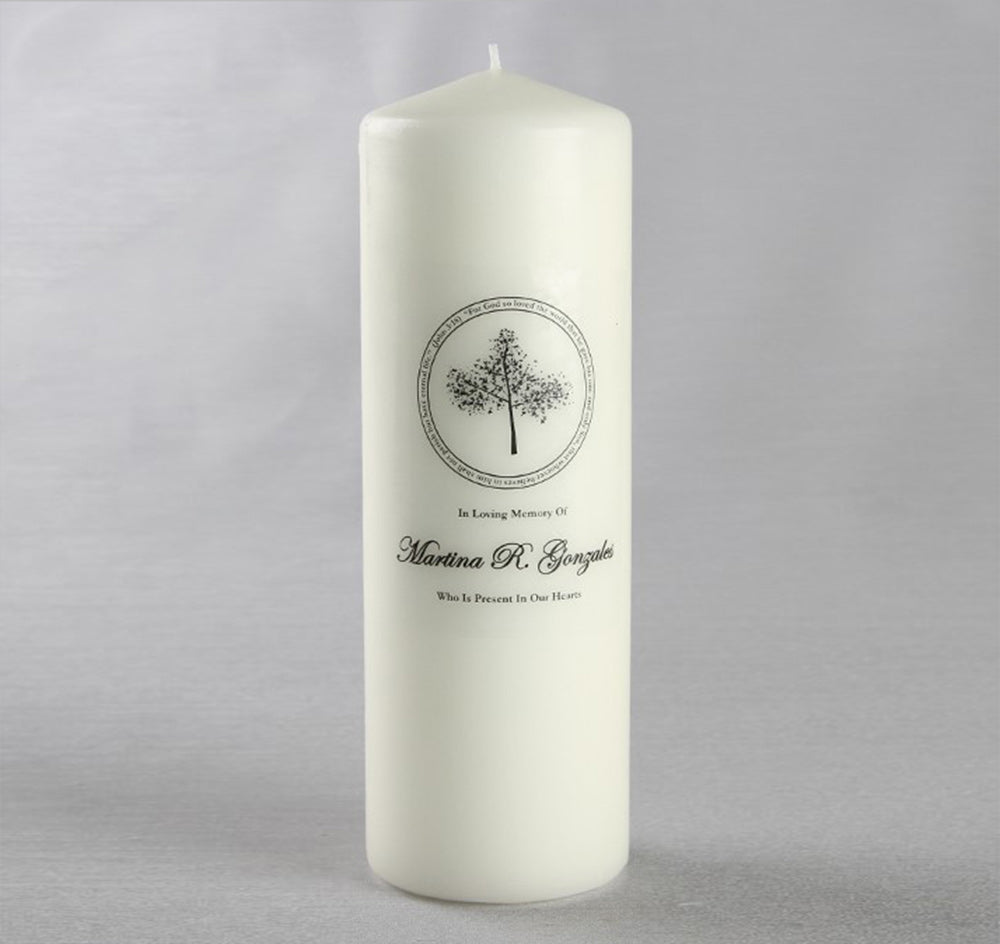 Memorial Candle with Tree