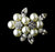 Antique Diamond White Pearl Bridal Brooch or Hair Comb