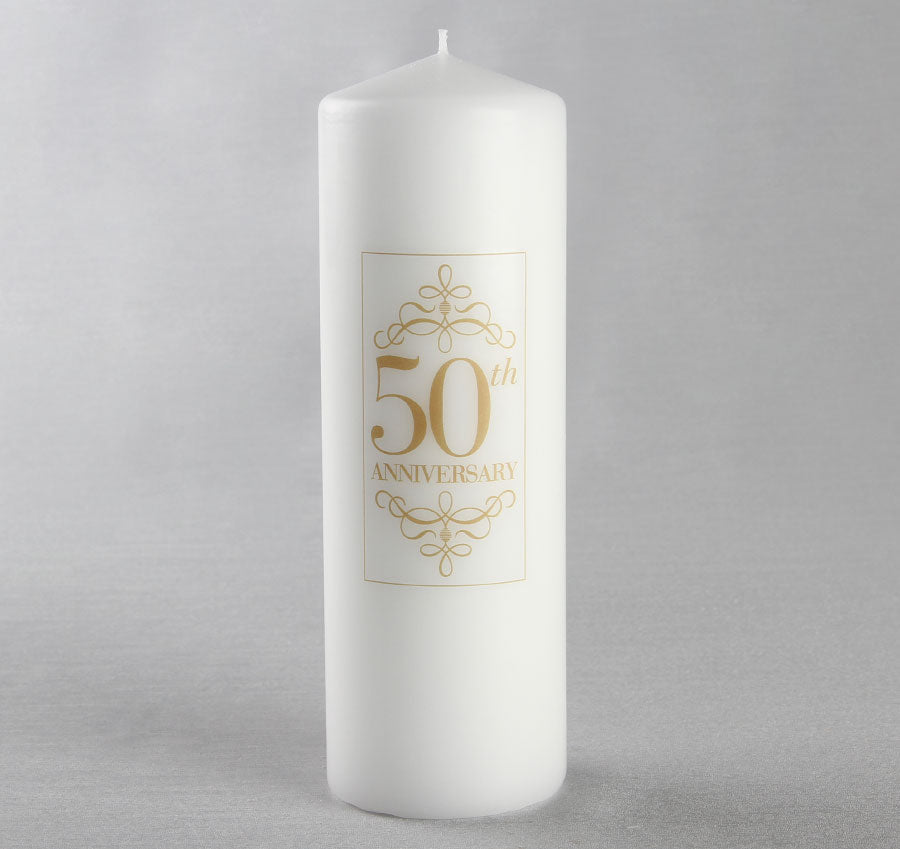 50th Anniversary Pillar Candle