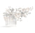 Brushed Silver Freshwater Pearls & Crystals Bridal Hair Comb