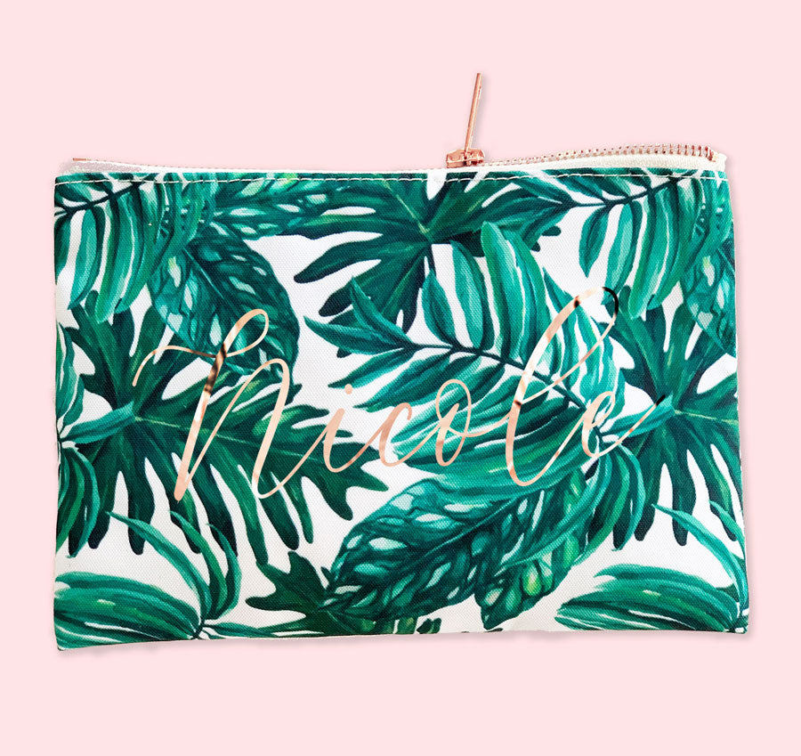 Tropical Bridesmaid Cosmetic Bag