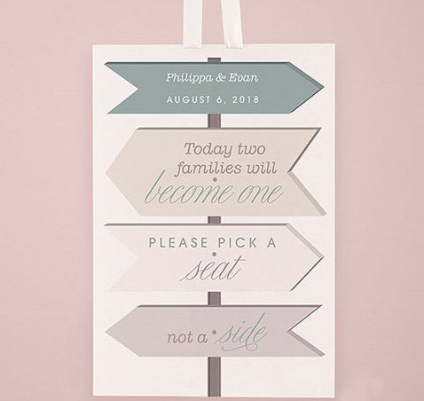 Pick A Seat Directional Wedding Sign