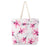 Personalized Bridesmaid Tote Bag - Pink Floral