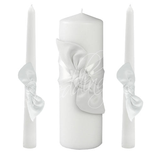 Love Knot Taper Candles - (Set of 2)