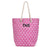 Polka Dot Cabana Bridesmaid Tote Bag - Pink