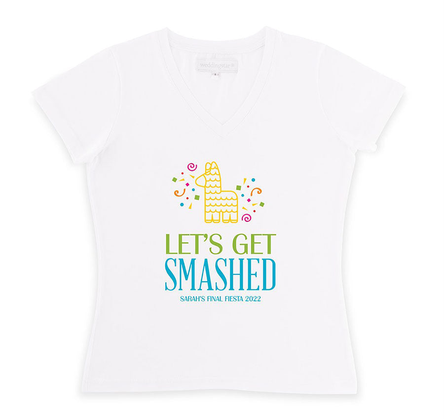Personalized Bridal Party T-Shirt - Get Smashed