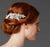 Hand Painted Leaves and Pave Crystals Bridal Hair Comb