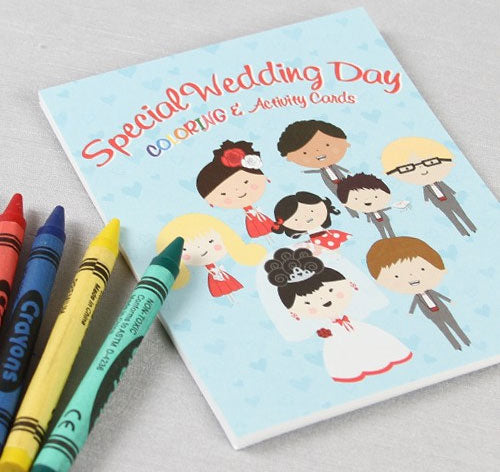 Wedding Day Coloring and Activity Cards