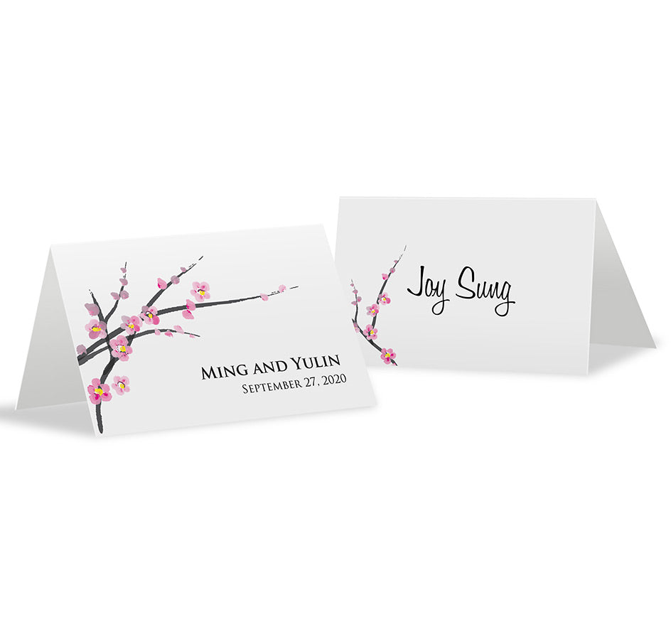 Cherry Blossom Wedding Place Cards