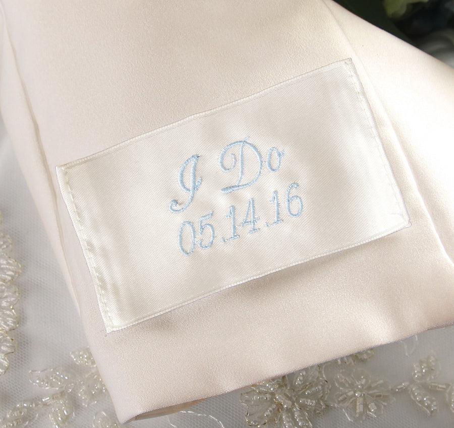 Personalized I Do Wedding Dress Label