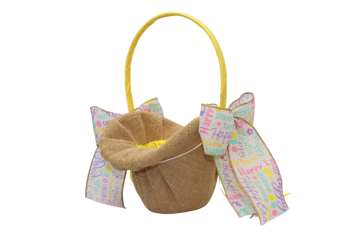 Handmade Burlap Easter Basket