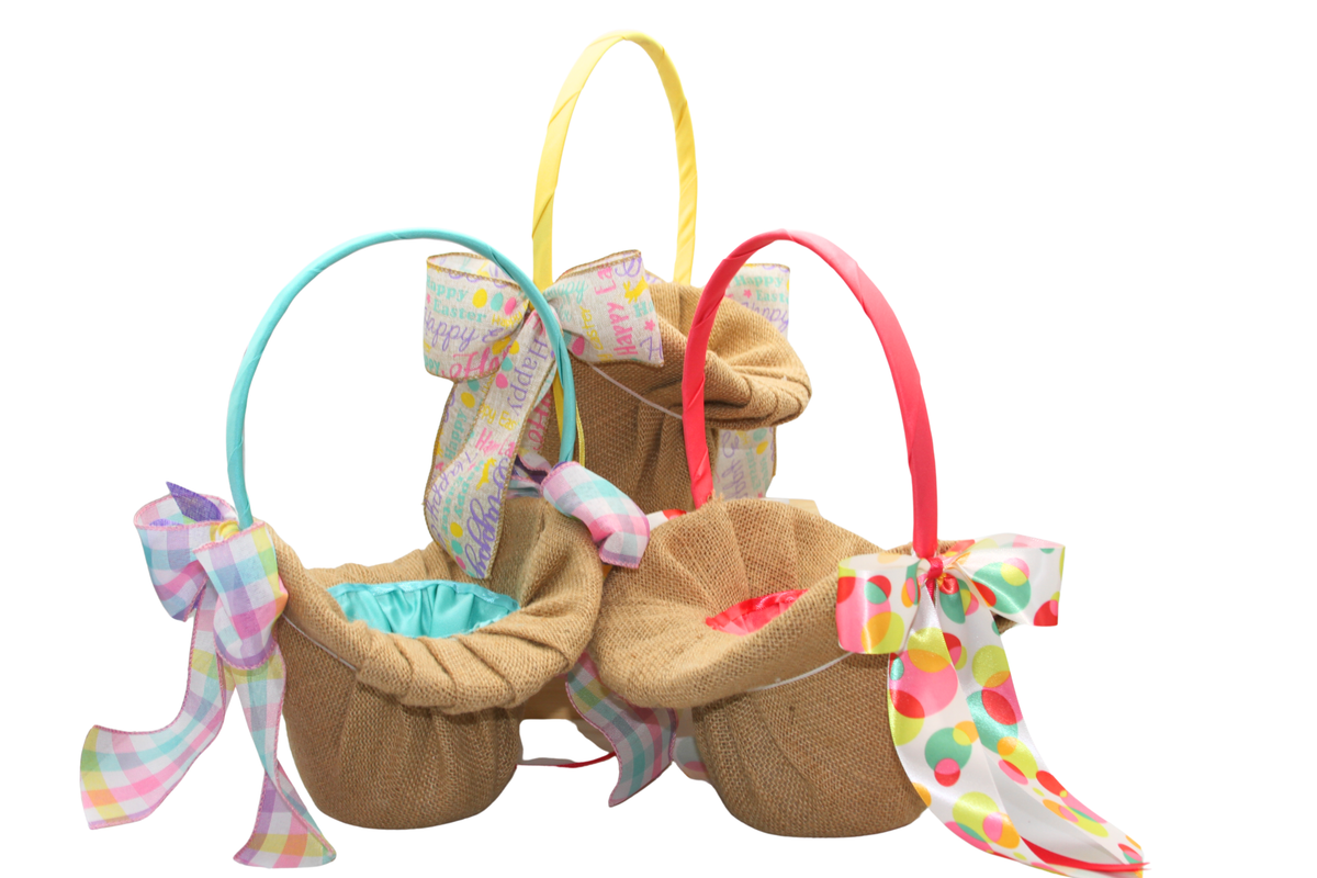 Handmade Burlap Easter Basket