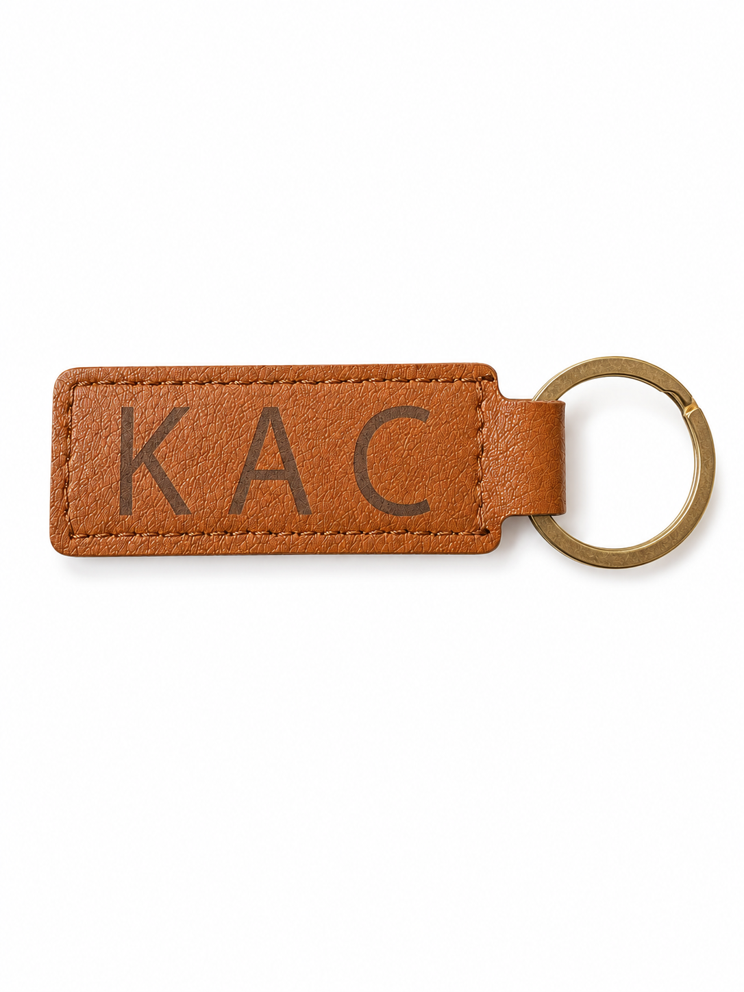 PU Leather Initials Keychain
