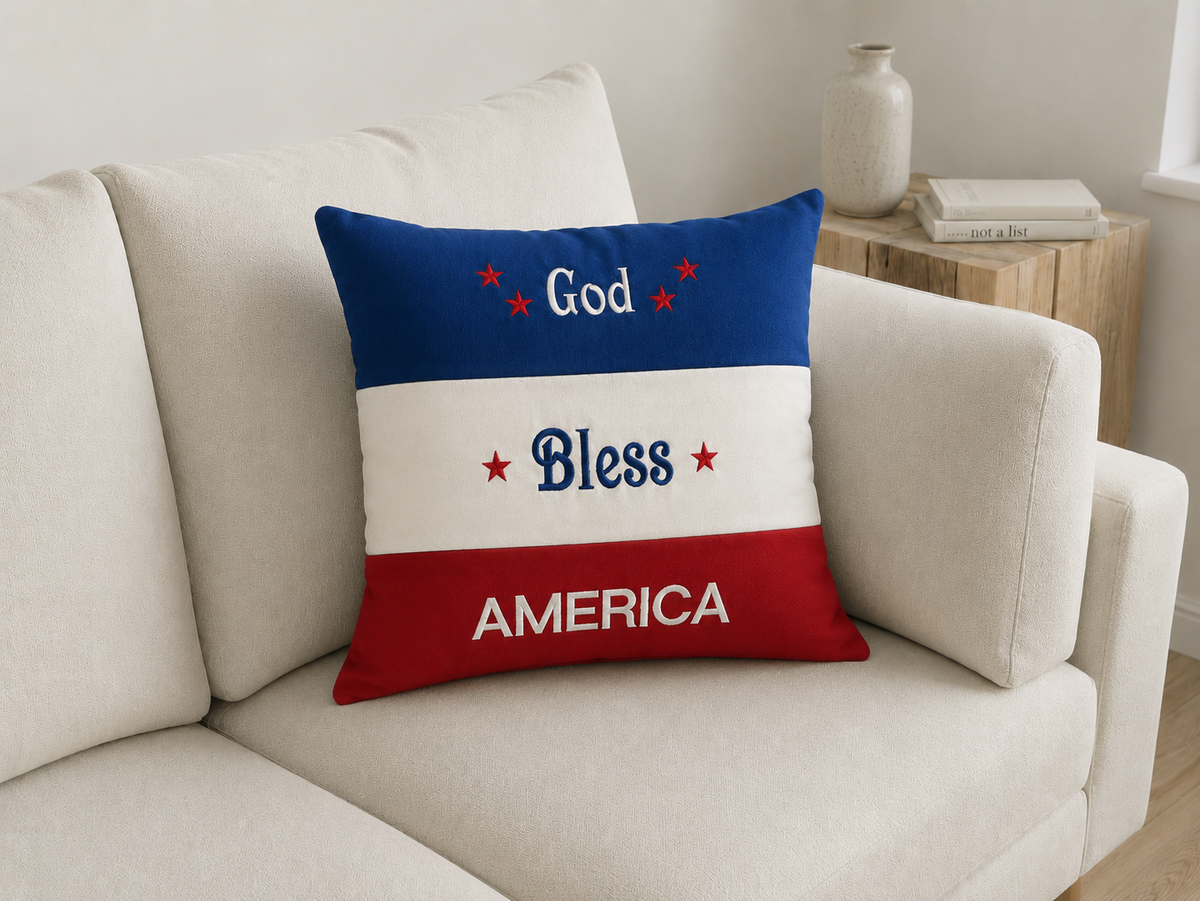 God Bless America Pillow