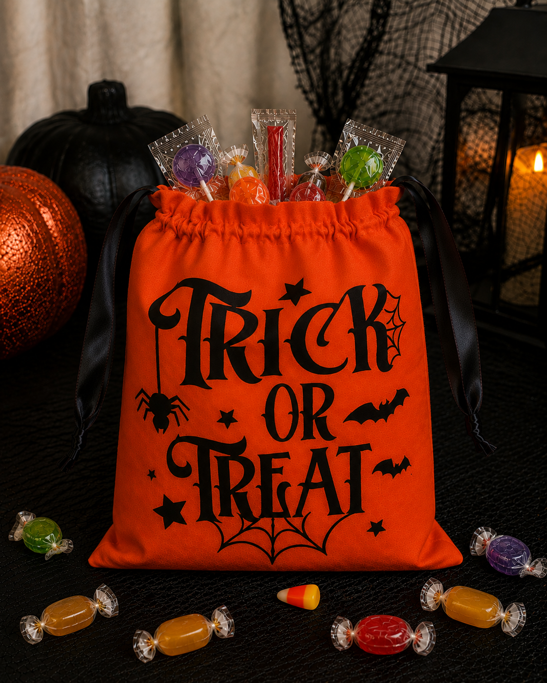 Trick-Or-Treat Orange Canvas Bag