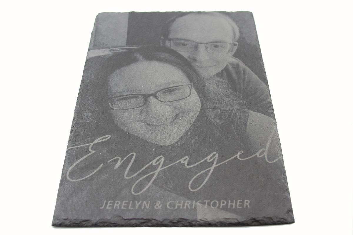 Personalized Laser-Engraved 8x12 Natural Slate