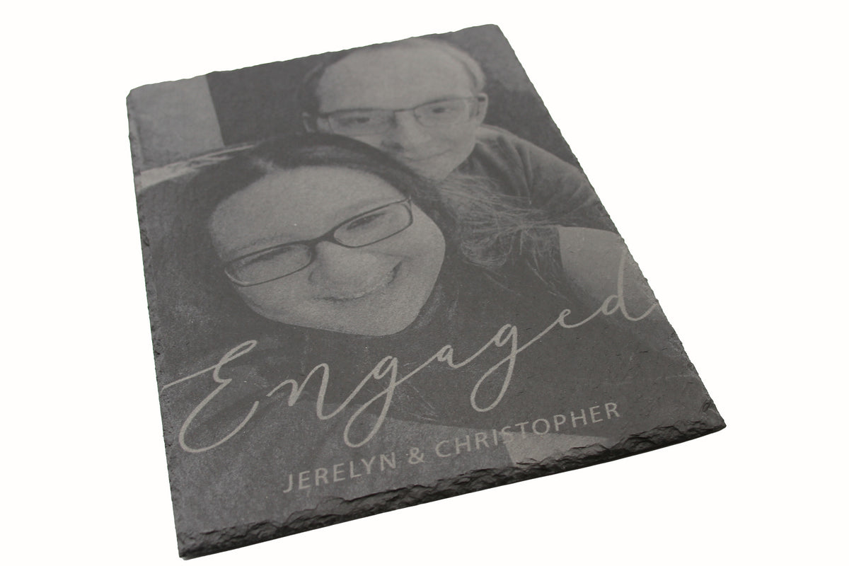 Personalized Laser-Engraved 8x12 Natural Slate