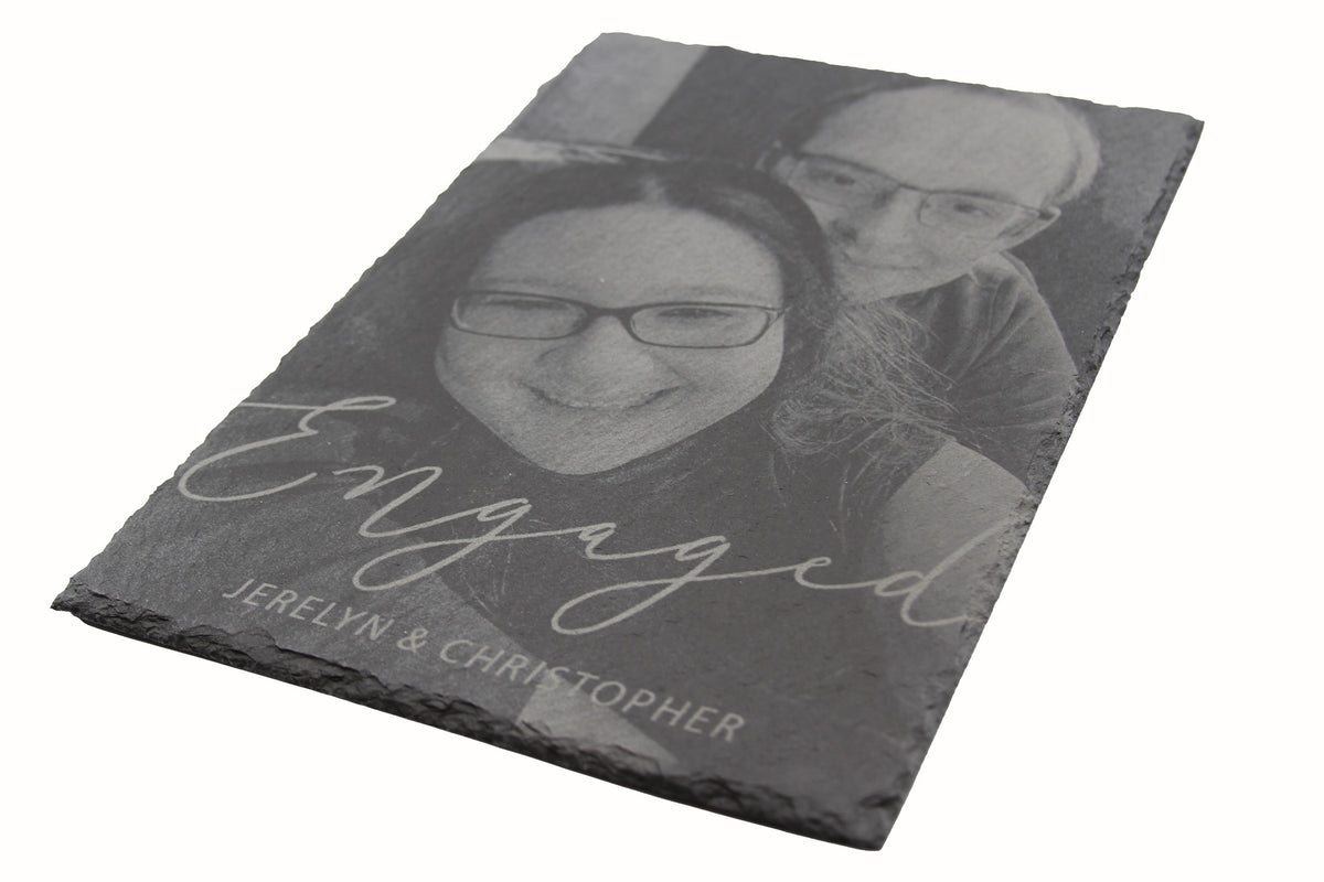 Personalized Laser-Engraved 8x12 Natural Slate