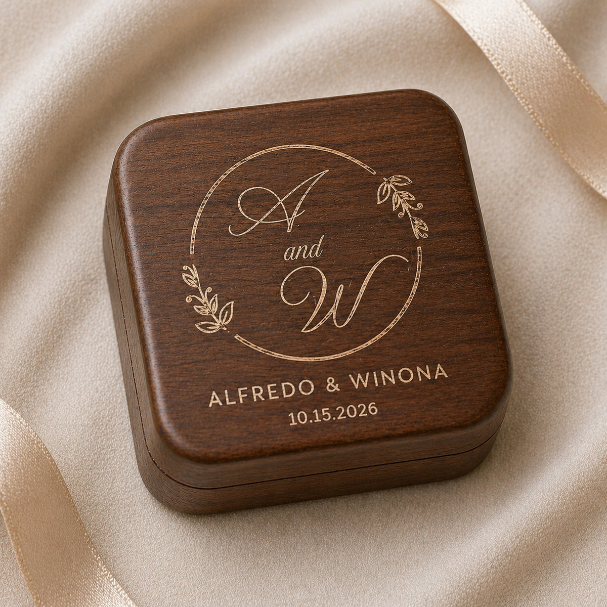 Wooden Ring Box - Personalized