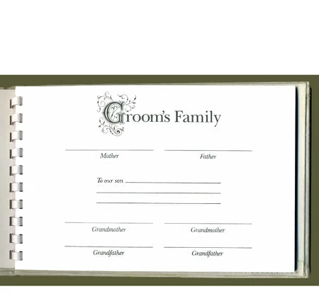 Peony Brocade Wedding Guest Book