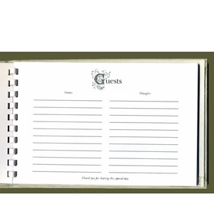 Peony Brocade Wedding Guest Book