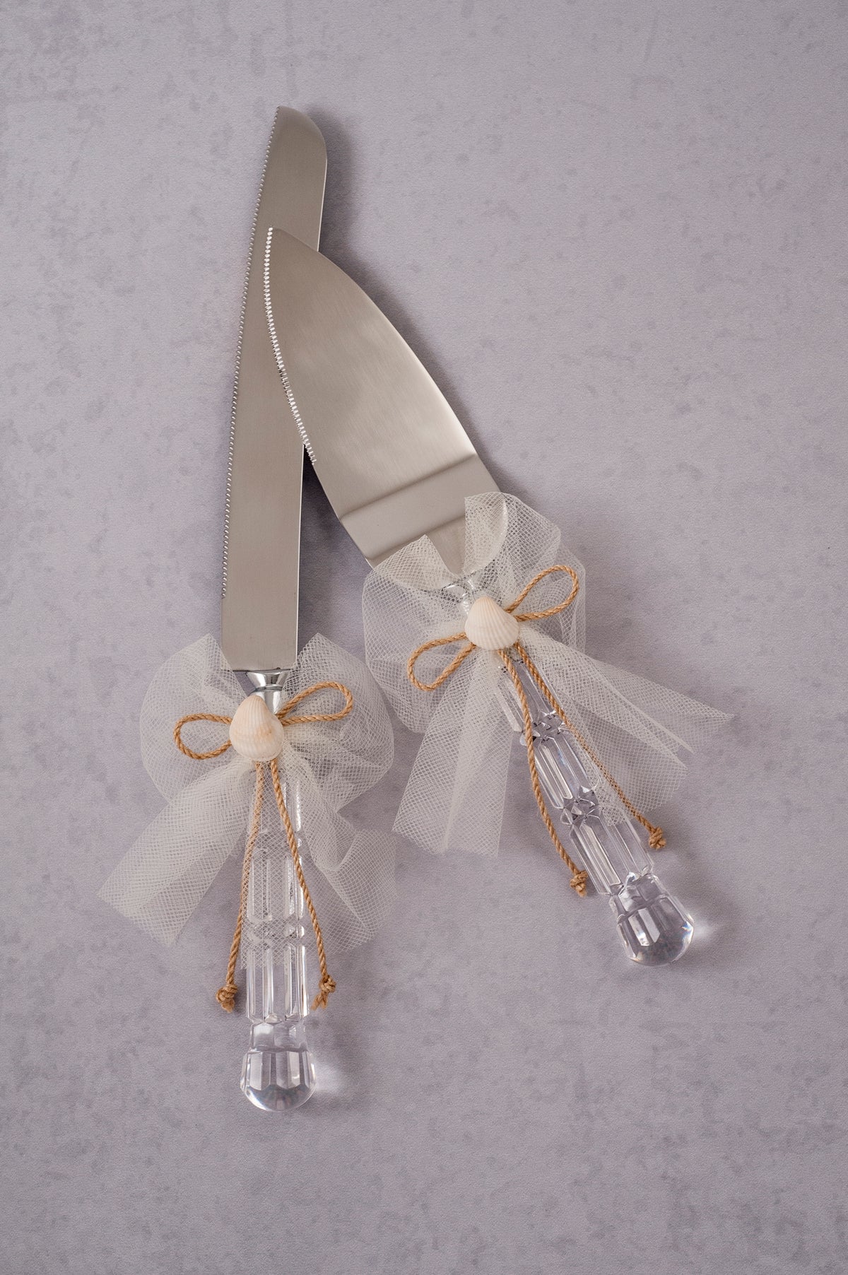 Seashell Cake Knife and Server Set