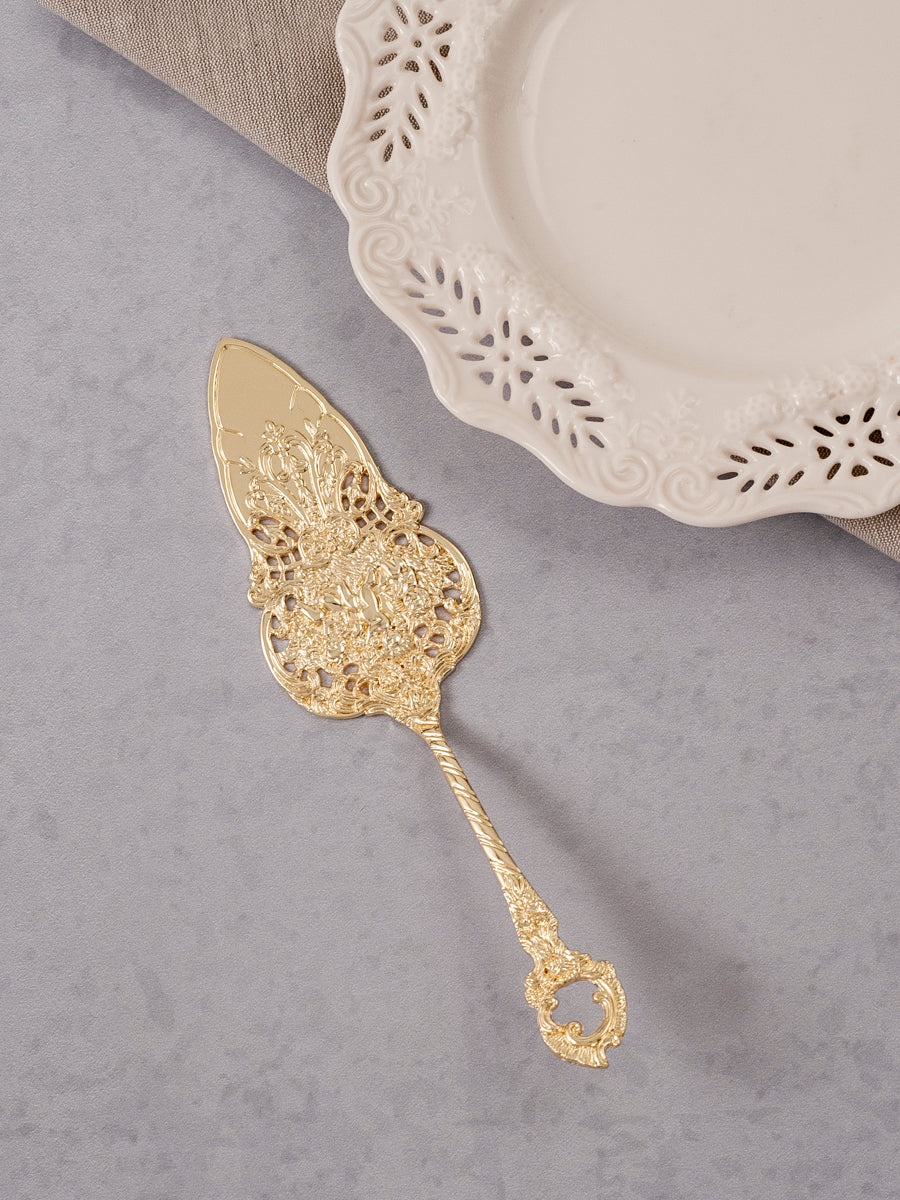 Ornate Petite Server - Gold