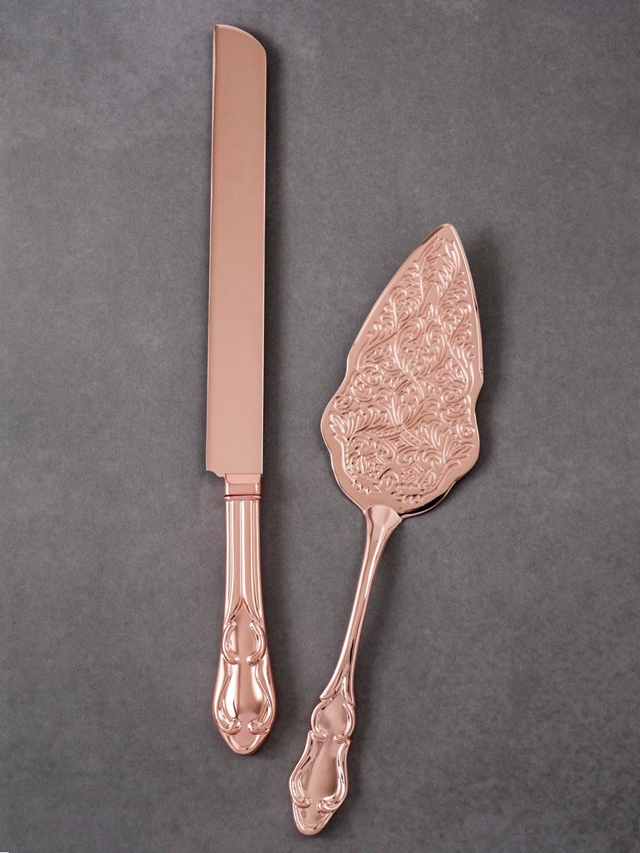 Rose Gold Traditional Server Set