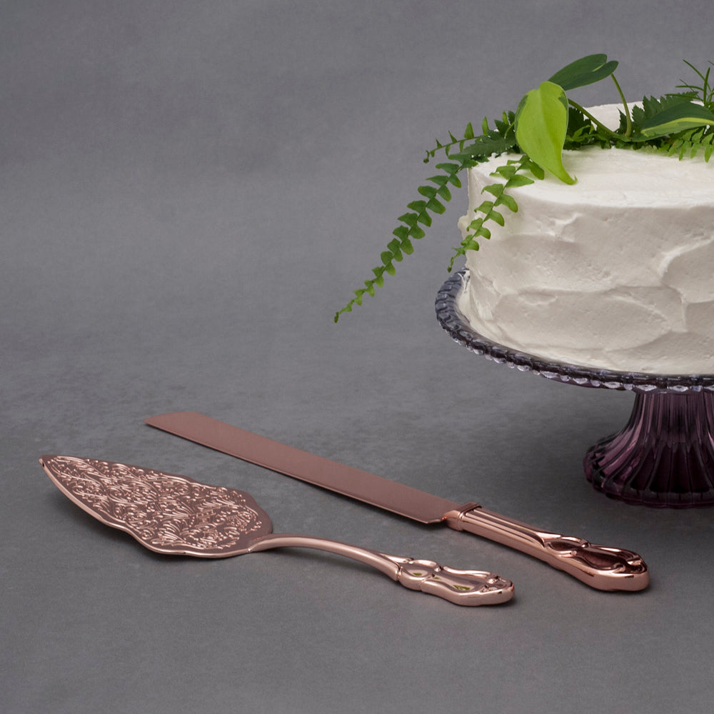 Rose Gold Traditional Server Set