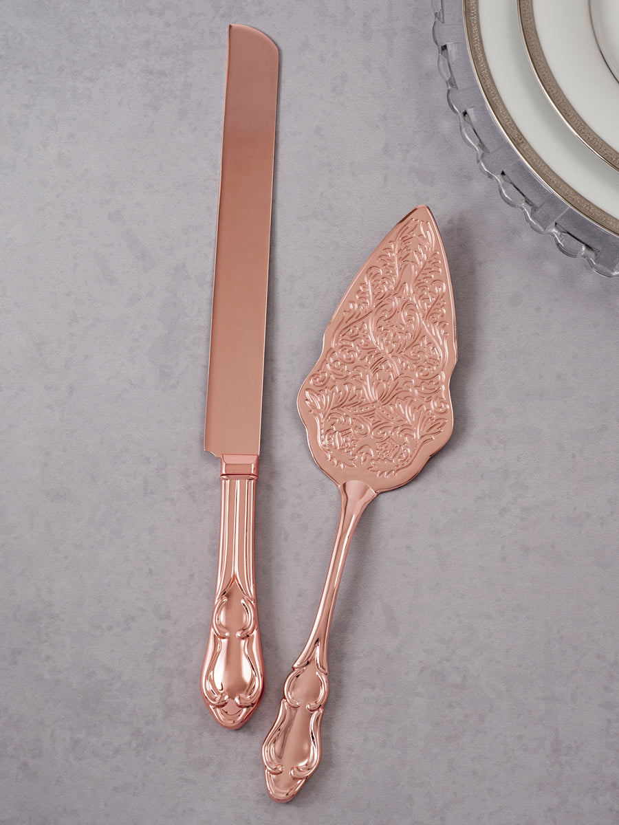 Rose Gold Traditional Server Set