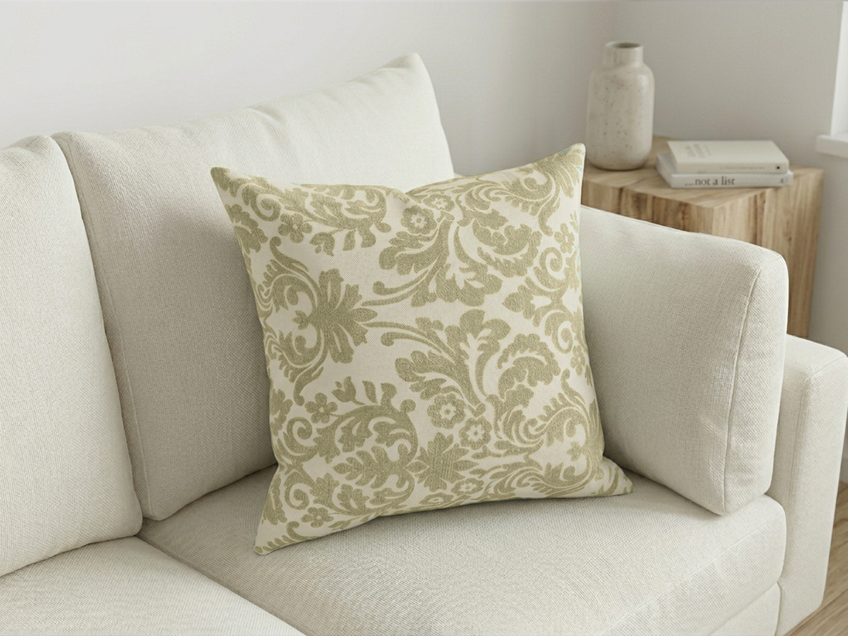 Sage Damask 20x20 Pillow