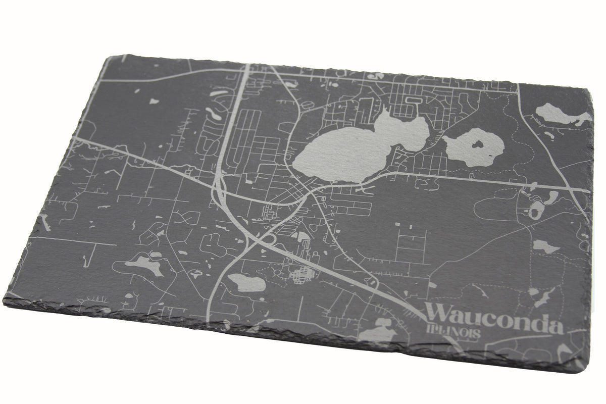 Your City Laser-Engraved on 8x12 Natural Slate