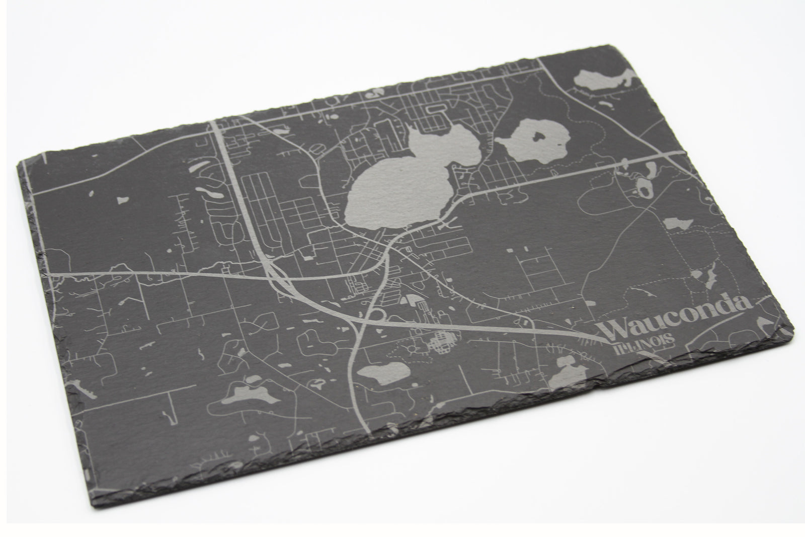 Your City Laser-Engraved on 8x12 Natural Slate