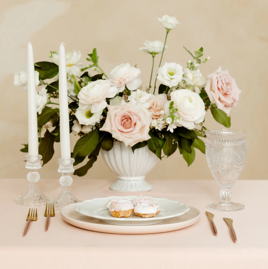 Vintage Style Pressed Glass Candle Holder – Clear – Set of 3