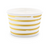 Disposable 8 Oz. Paper Ice Cream Dessert Cups - Gold Stripe - Set Of 8