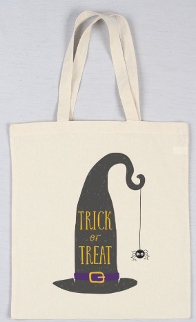 Halloween Witches Hat Tote Bag